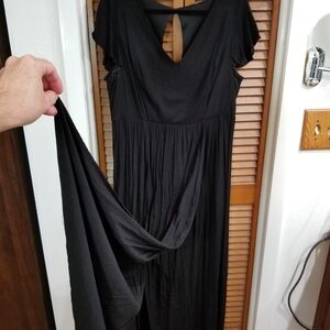 Torrid black flutter sleeve challis maxi dress, size 0